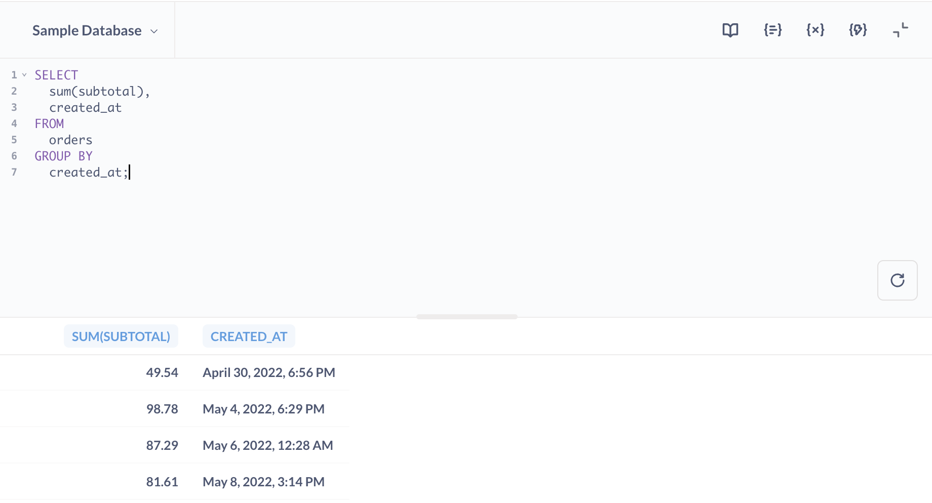 SQL editor